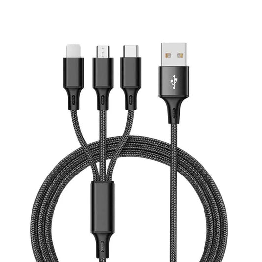 3 In 1 USB Cable For 'IPhone XS Max XR X 8 7 Charging Charger Micro USB Cable For Android USB TypeC Mobile Phone Cables - GizUp