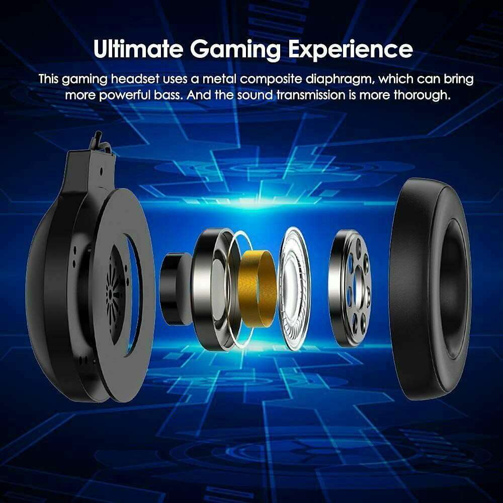 3.5mm Gaming Headset With Mic Headphone For PC Laptop Nintendo PS4 - GizUp