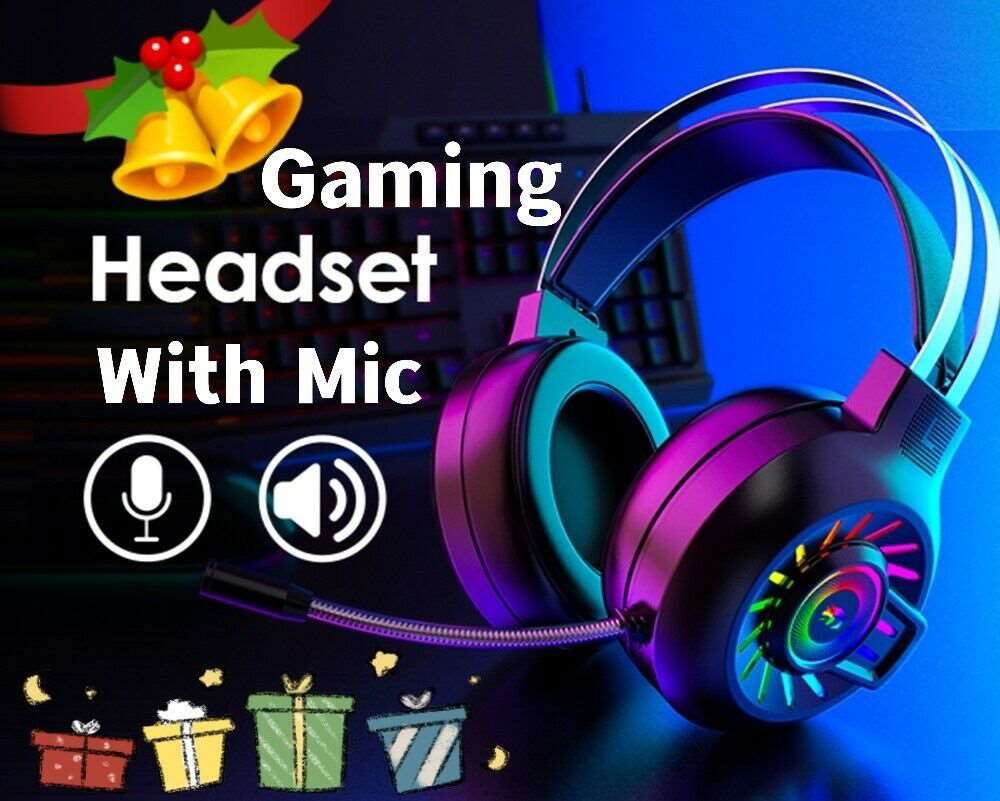 3.5mm Gaming Headset With Mic Headphone For PC Laptop Nintendo PS4 - GizUp