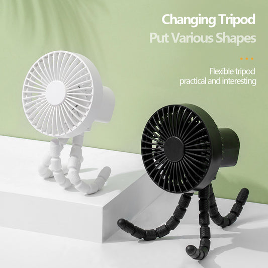 Compatible with Apple, Tripod Small Fan Desktop Multifunctional Adjustable Bending Head Fan