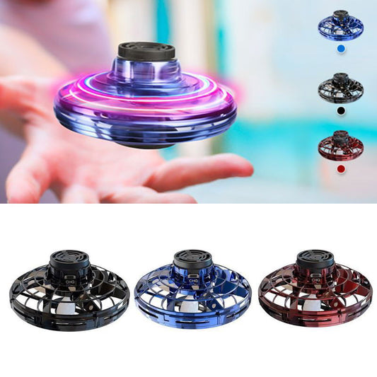 GizUp Mini Fingertip Gyro Interactive Decompression Toy Drone LED UFO Type Flying Helicopter Spinner Toy Kids GizUp 