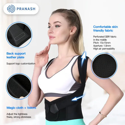 Stock Adjustable Back Posture Corrector Belt Women Men