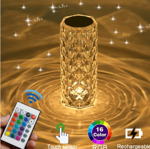 GizUp Creative Crystal Diamond Table Lamp Rechargeable Acrylic Bedroom Bedside GizUp 